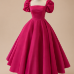 Rosé Belle Puff Sleeve Gown
