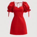 Red cotton dress