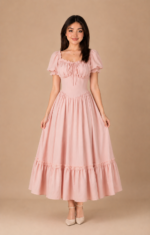 Rosé Whisper Maxi Dress - Image 2